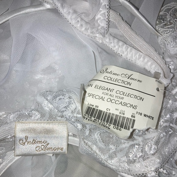 White Babydoll & Thong Set - Picture 6 of 7